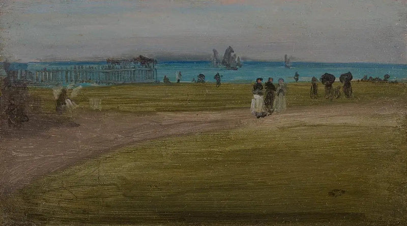Grøn og Lilla: Aftenpromenaden - James Abbott McNeill Whistler