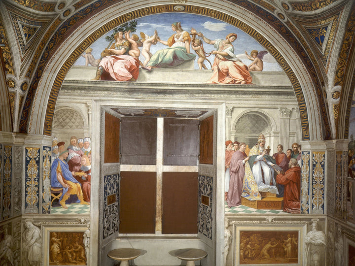 De kardinal og teologiske dyder og loven, 1511 - Raphaël og værksted