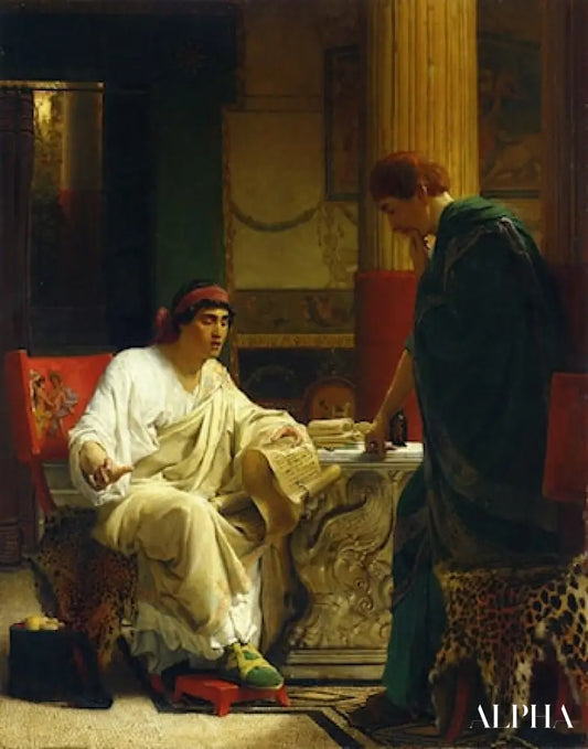 Vespasien apprend par l’un de ses généraux la prise de Jérusalem par Titus - Lawrence Alma-Tadema Reproductions de