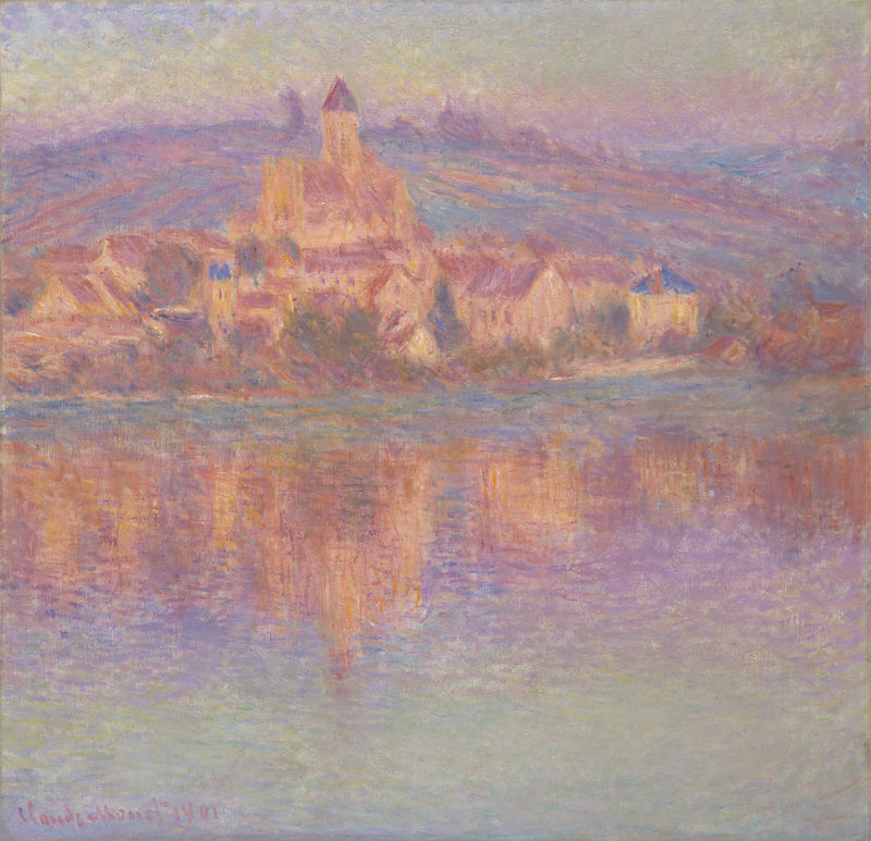 Vétheuil ved solnedgang, Chicago W1645 - Claude Monet
