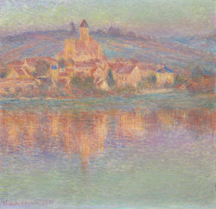 Vétheuil, aften effekt - Claude Monet