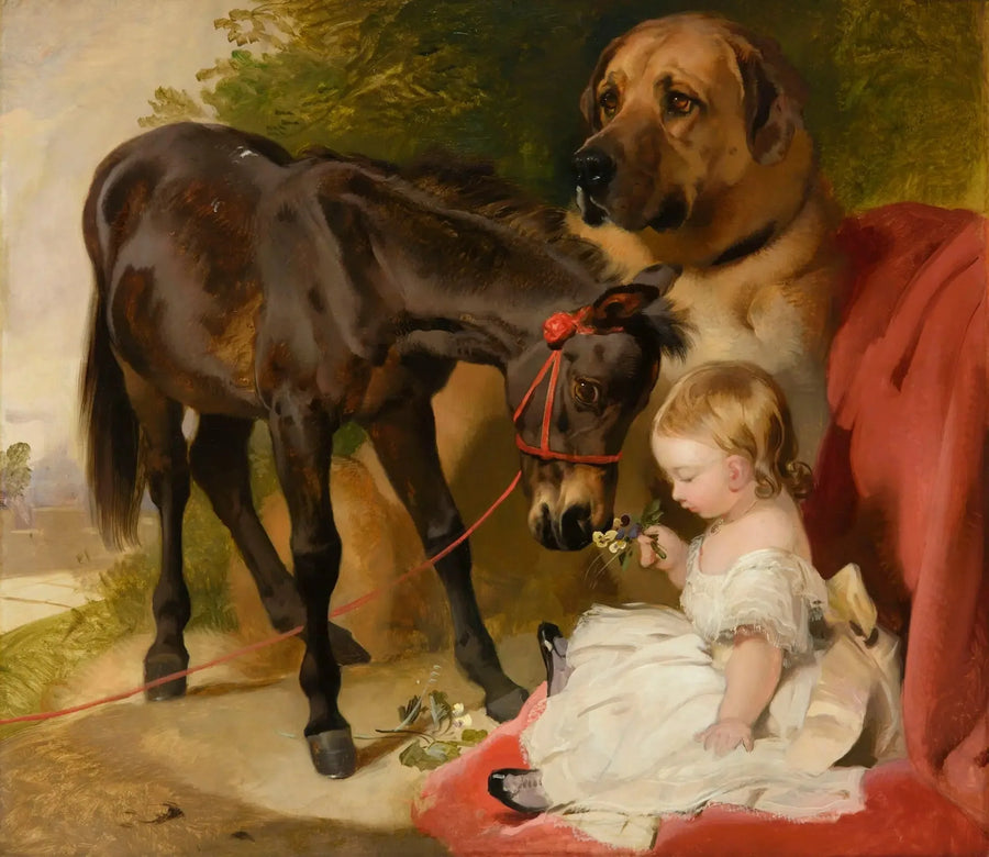 Victoria, prinsesse, med en pony - Edwin Henry Landseer