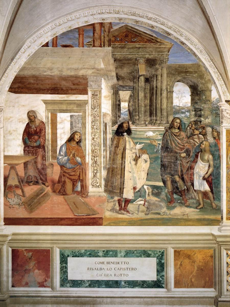 Saint Benoît liv, Scene 3 Benoît reparerer den ødelagte sigte - Il Sodoma (Giovanni Antonio Bazzi)