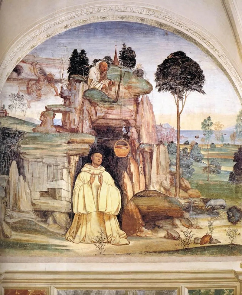 Saint Benoît's Liv, Scene 5 Hvordan dæmonen brød klokkeskaftet - Il Sodoma (Giovanni Antonio Bazzi)