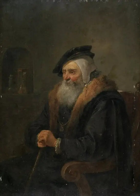 Gammel mand i en lænestol - David Teniers den Yngre