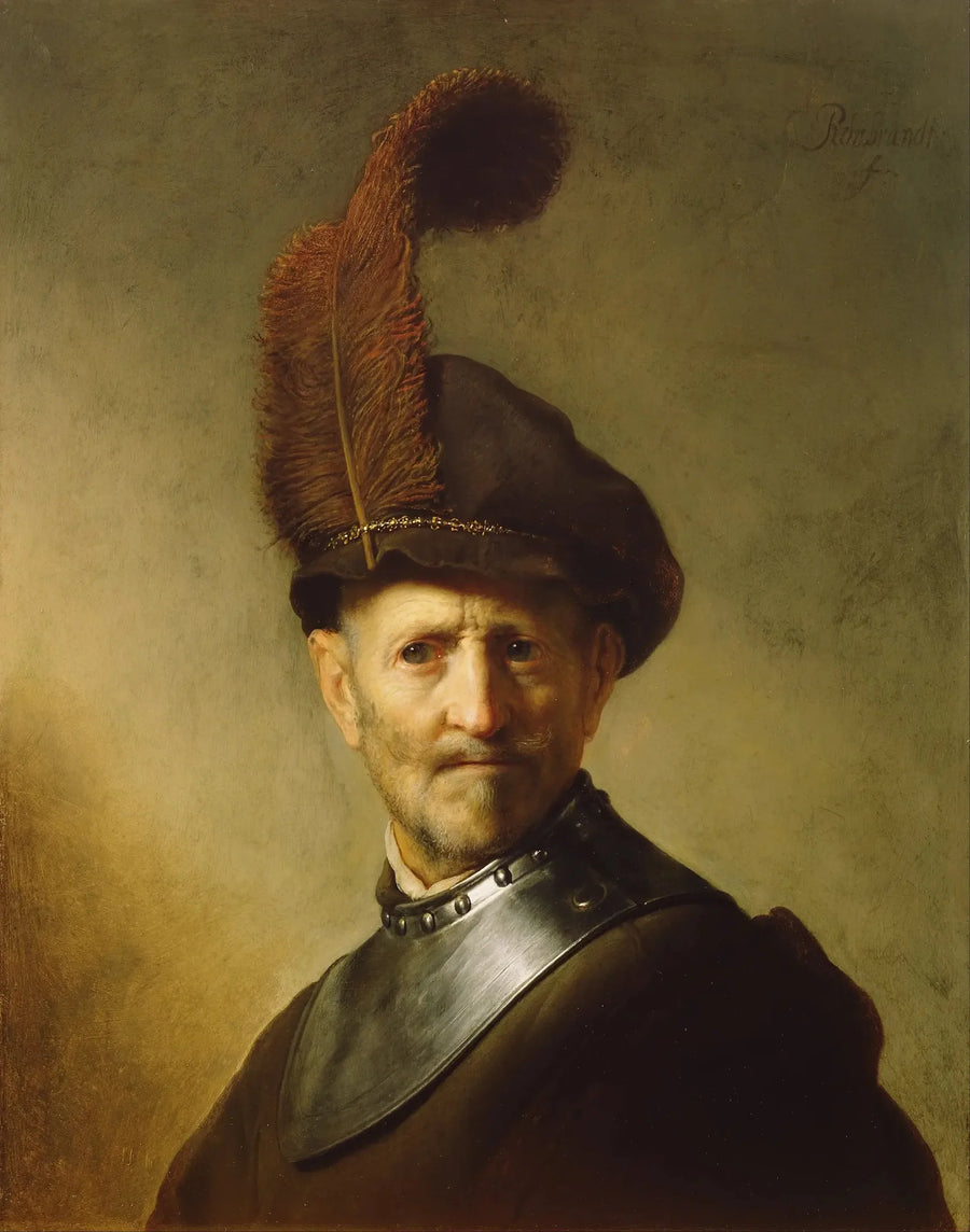 Gammel Mand i militæruniform - Rembrandt