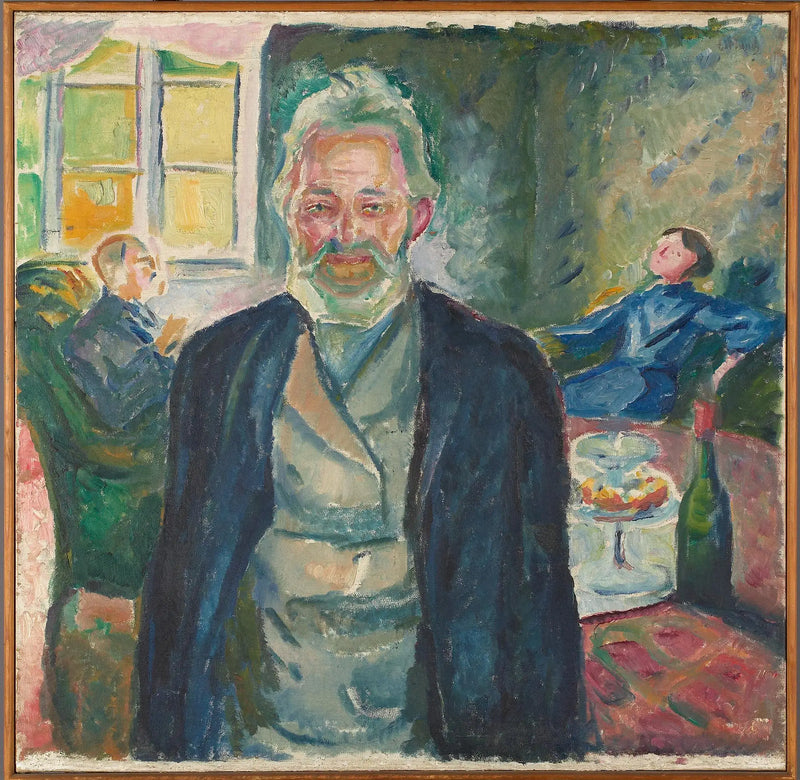 Gammel Mand i Indendørs - Edvard Munch