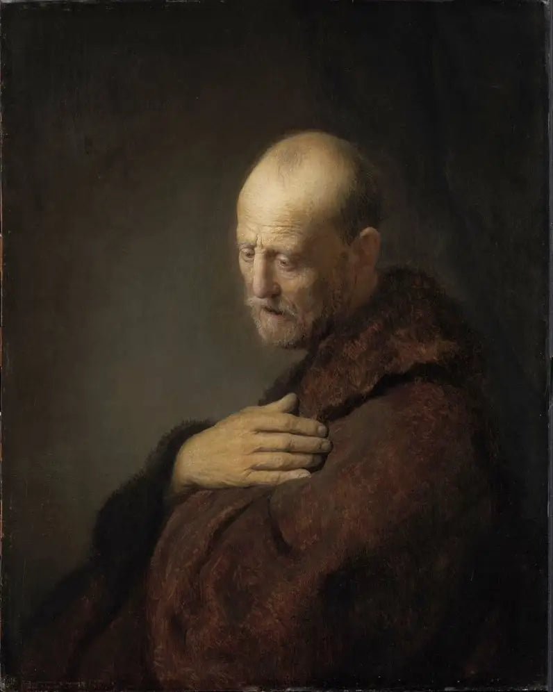 Gammel mand i bøn - Rembrandt