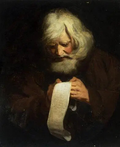 Gammel mand der læser - Joshua Reynolds