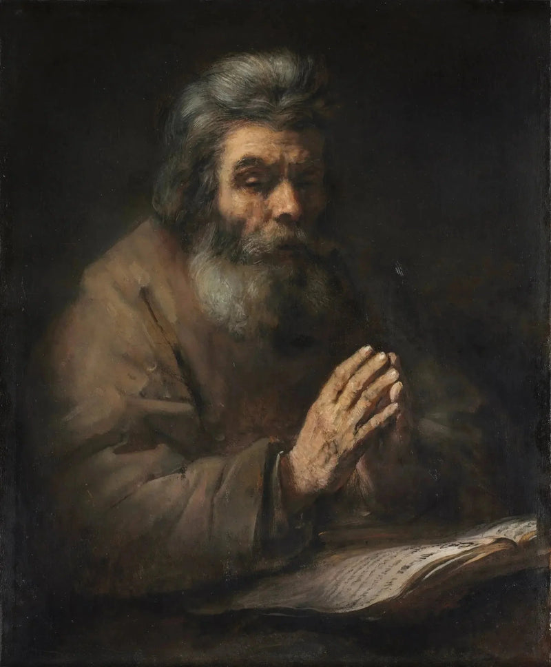En gammel mand i bøn - Rembrandt