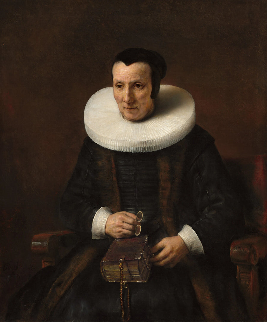 En gammel dame med en bog - Rembrandt