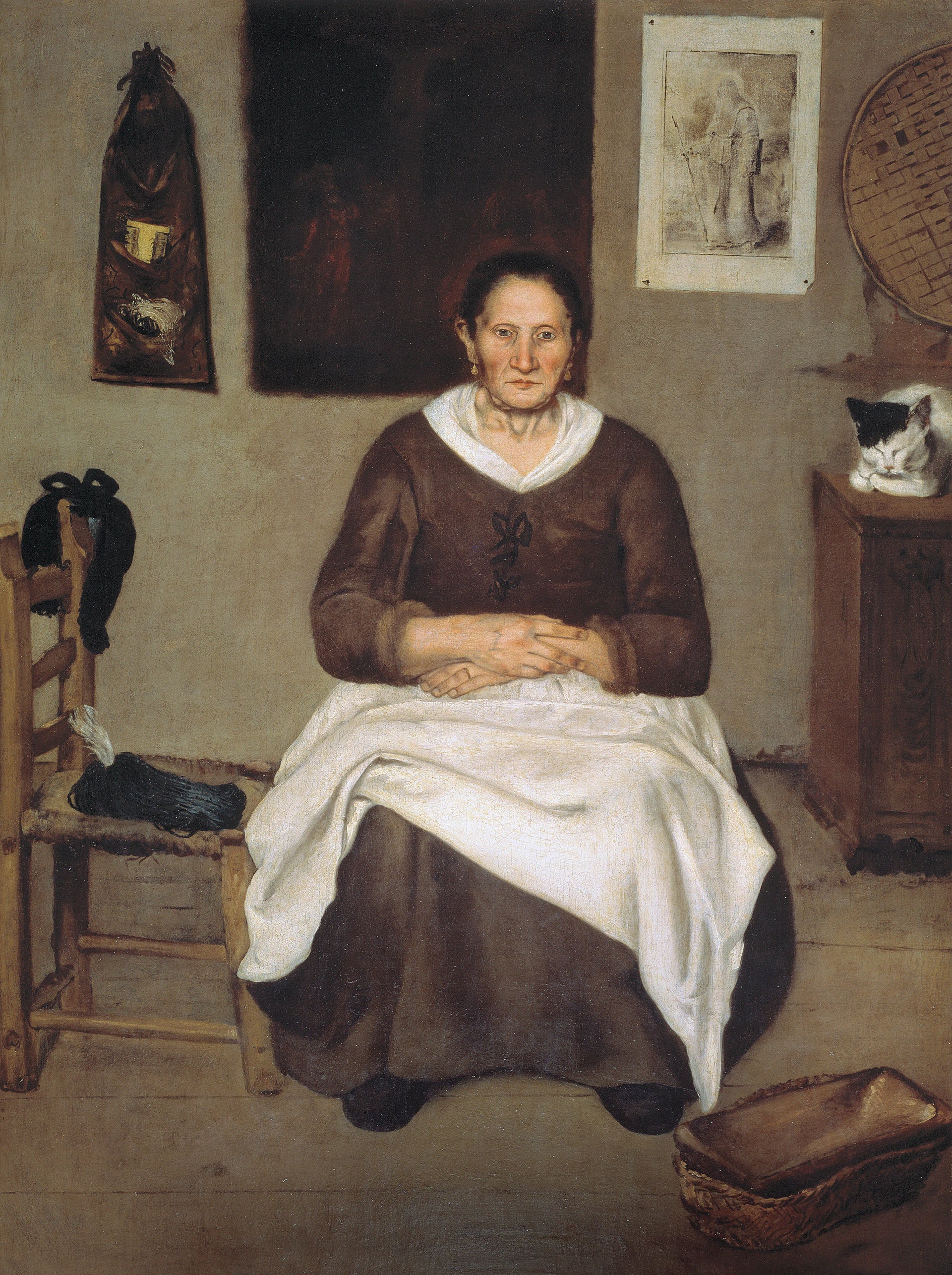 Vieille femme assise - Antonio de Puga