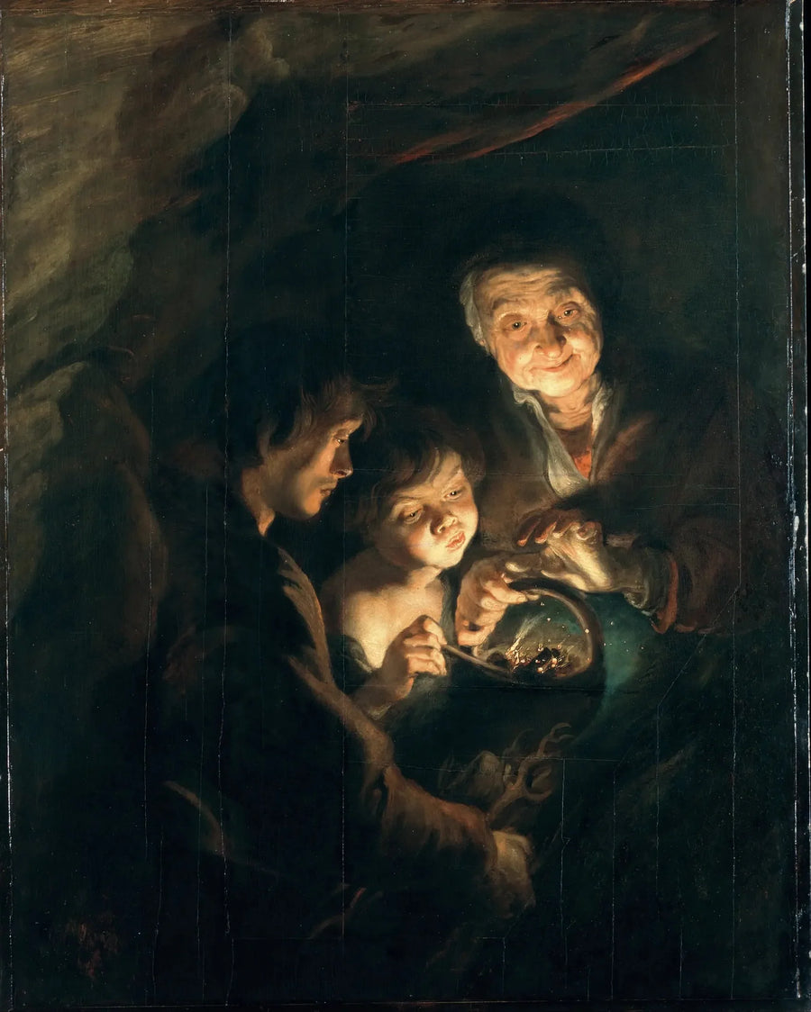 Gammel kvinde med en kulletaske - Peter Paul Rubens