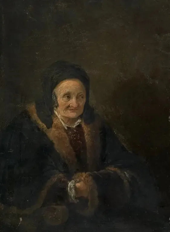 Gamle kvinde i en lænestol - David Teniers den Yngre
