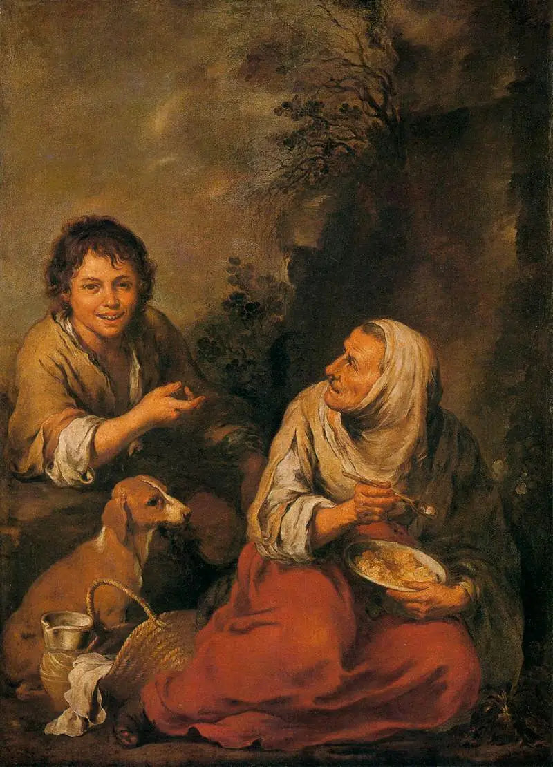 Gamle kvinde og dreng - Bartolomé Esteban Murillo