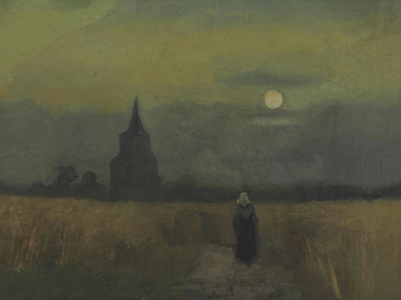 Det gamle kirkegårdstårn i Nuenen - Vincent van Gogh
