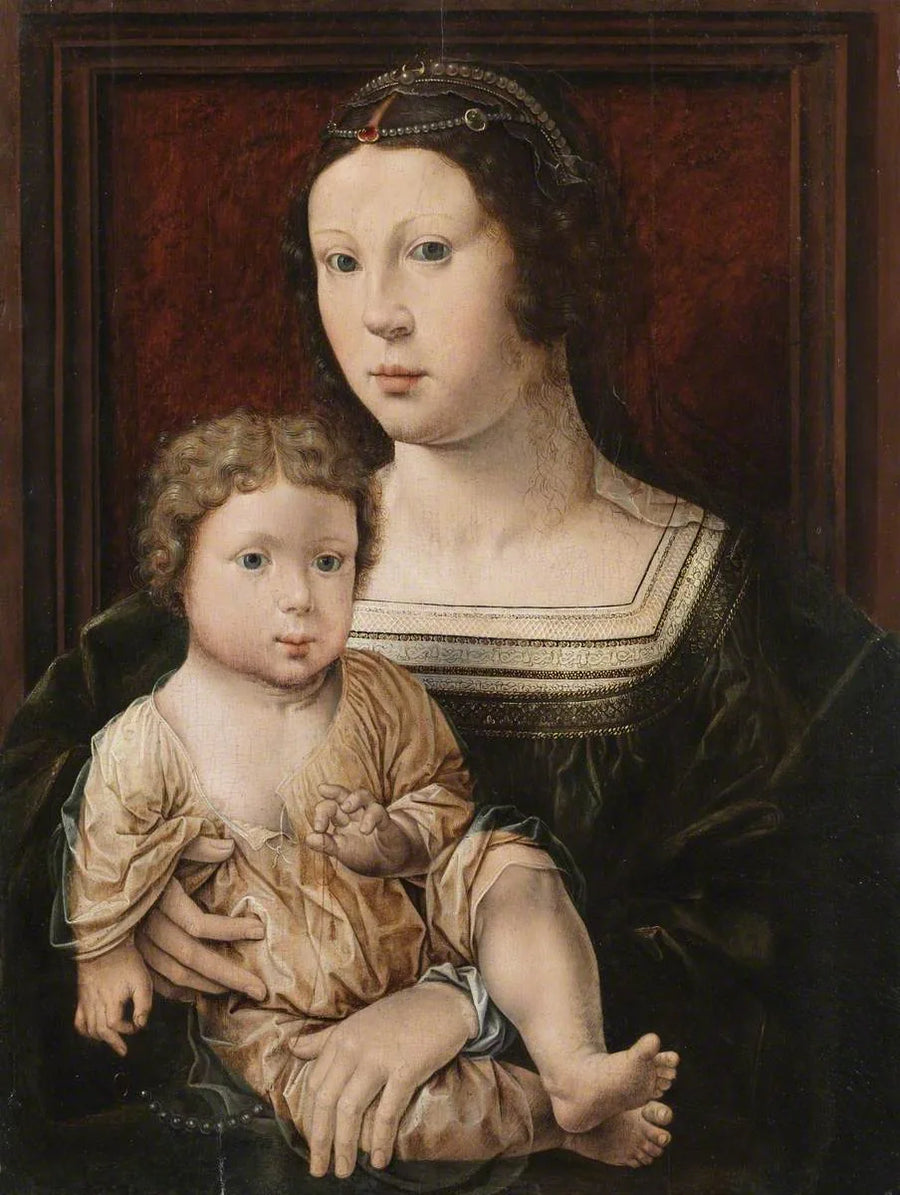 Jomfru med barnet (Anna von Bergen og hendes søn) - Jan Gossaert