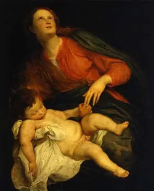 Jomfru med Barnet - Antoine van Dyck