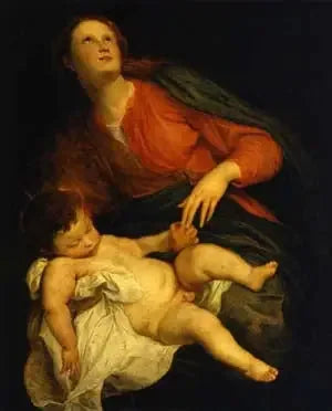 Jomfru med Barnet - Antoine van Dyck