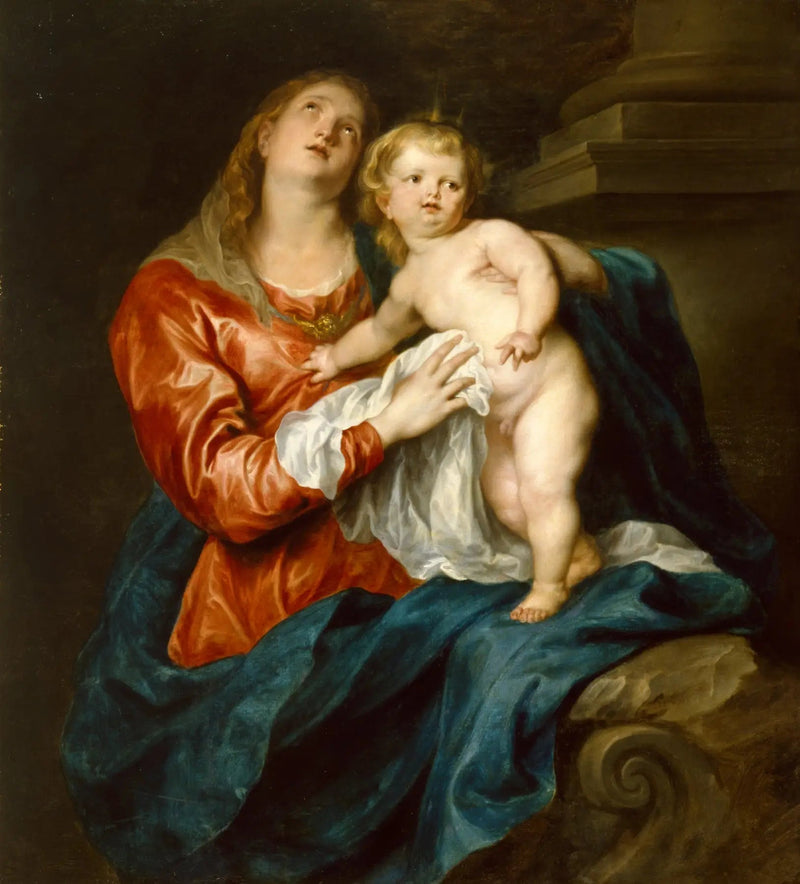 Jomfru med Barnet. - Antoine van Dyck