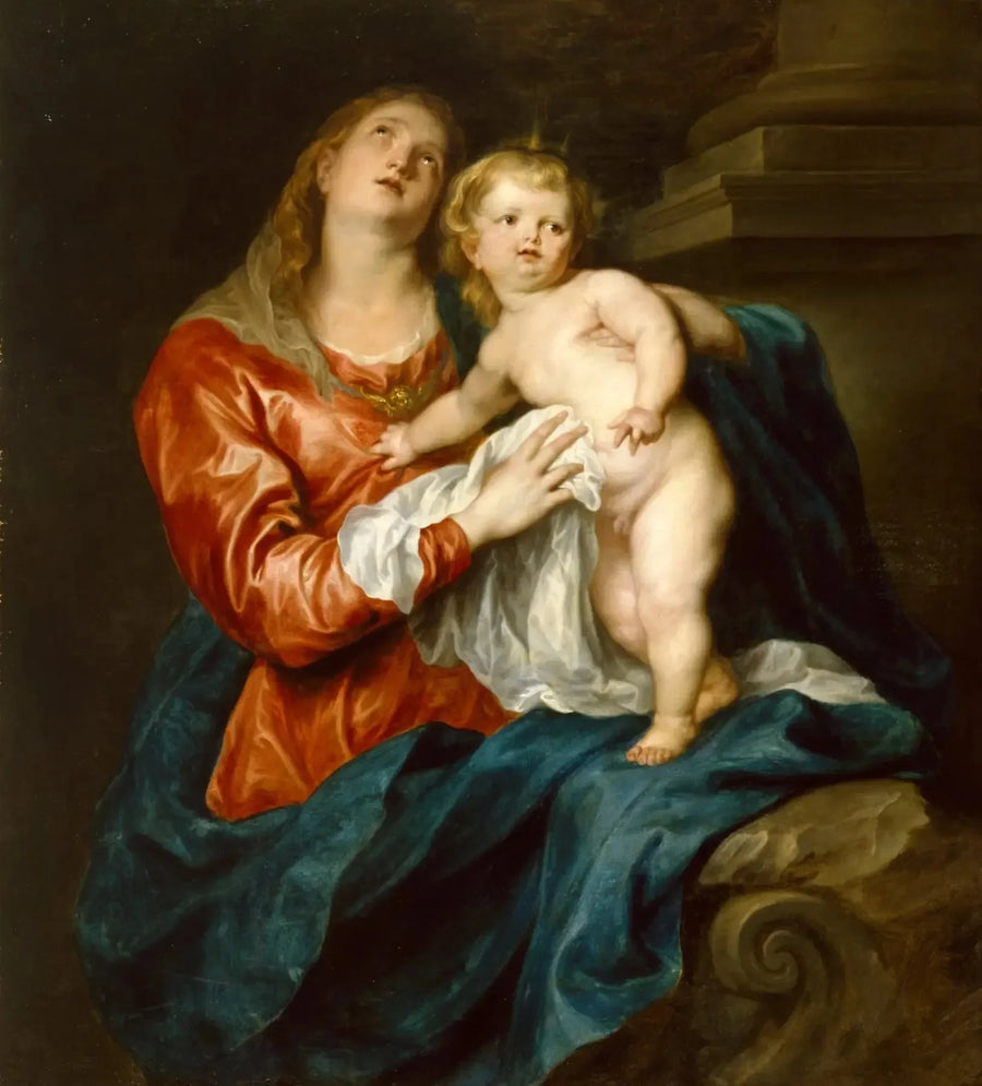 Jomfru med Barnet. - Antoine van Dyck