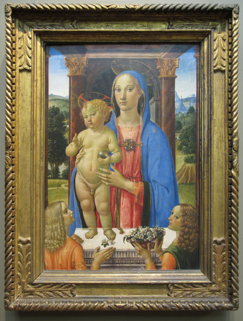 Jomfru med barnet med engle - Cosimo Rosselli