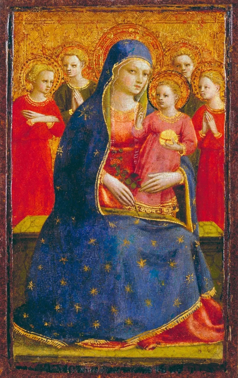 Jomfru med barnet med engle - Fra Angelico