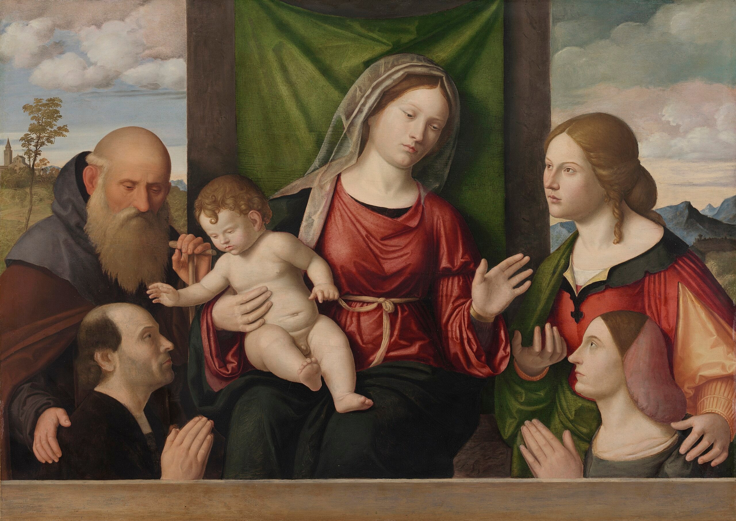Vierge à l’Enfant avec des saints et des donateurs - Cima da Conegliano - Alpha Reproduction