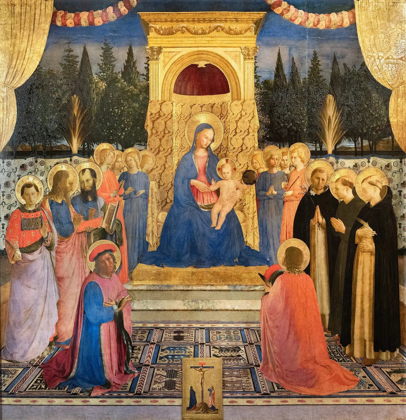 Jomfru med barnet med helgener - Fra Angelico