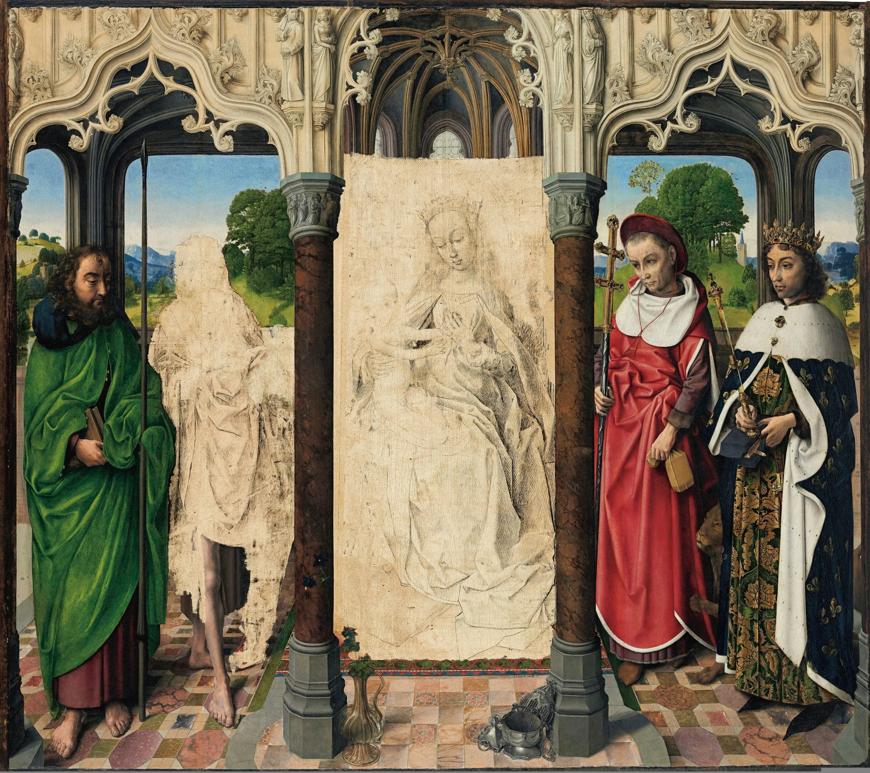 Vierge à l’Enfant avec des saints - Hugo van der Goes - Alpha Reproduction