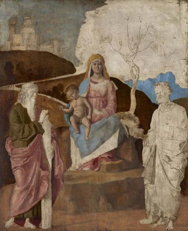 Jomfru med barnet med Sankt Andreas og Sankt Peter - Cima da Conegliano