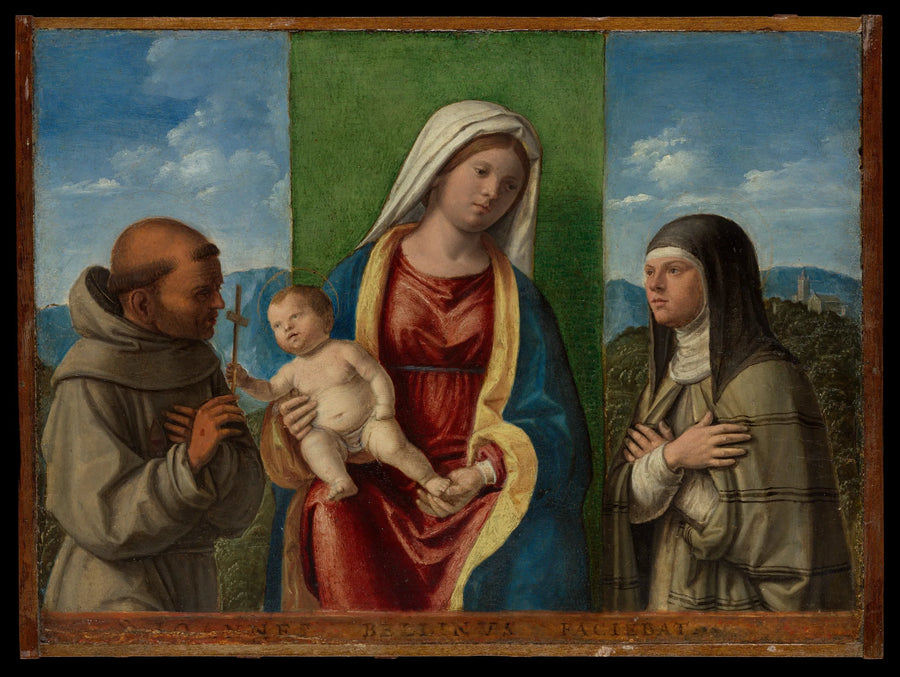 Jomfru med barnet med Sankt Frans og Sankt Klara - Cima da Conegliano