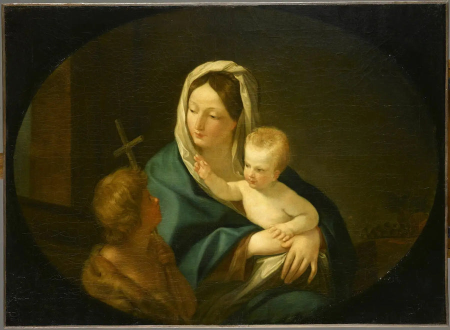 Jomfru med barnet med Sankt Johannes Døberen - Guido Reni