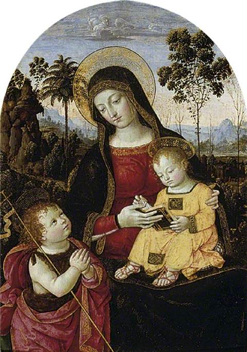 Vierge à l'Enfant avec saint Jean-Baptiste - Pinturicchio image 1 reproduction artisanale de tableau