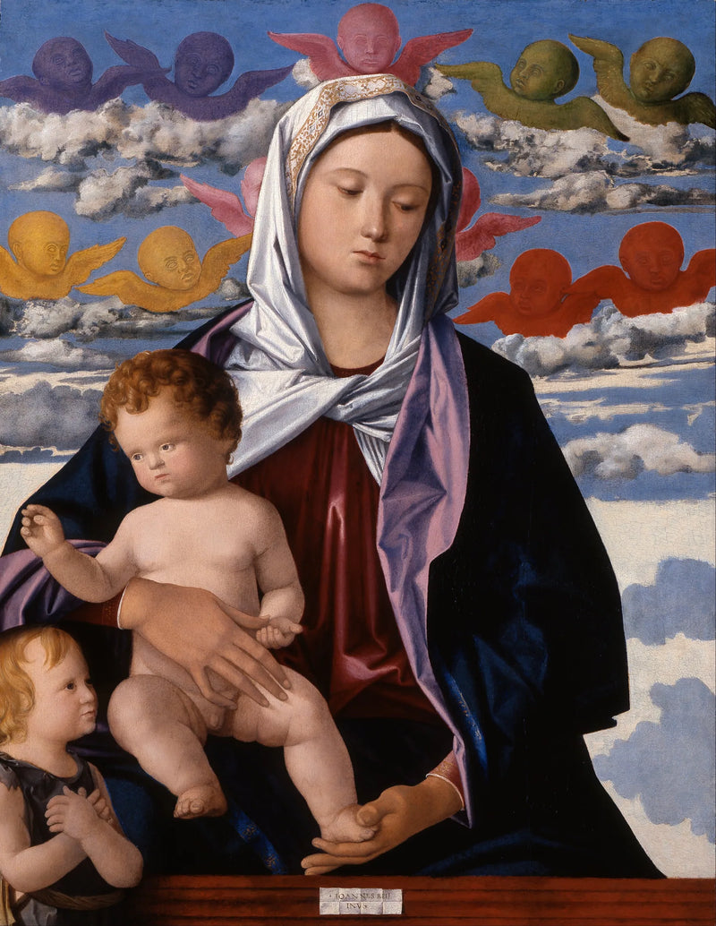 Jomfru med barnet med Johannes Døberen - Giovanni Bellini