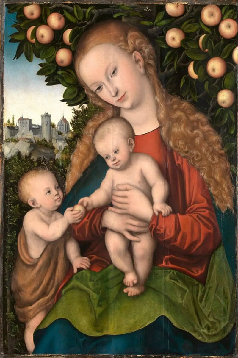 Jomfru med barnet med Sankt Johannes - Lucas Cranach den Ældre