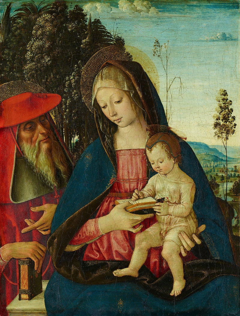 Jomfru med barnet og Sankt Jerome - Pinturicchio