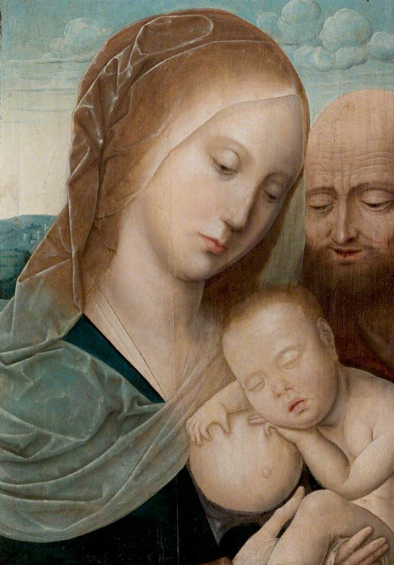 Jomfru med barnet og Sankt Josef - Joos van Cleve