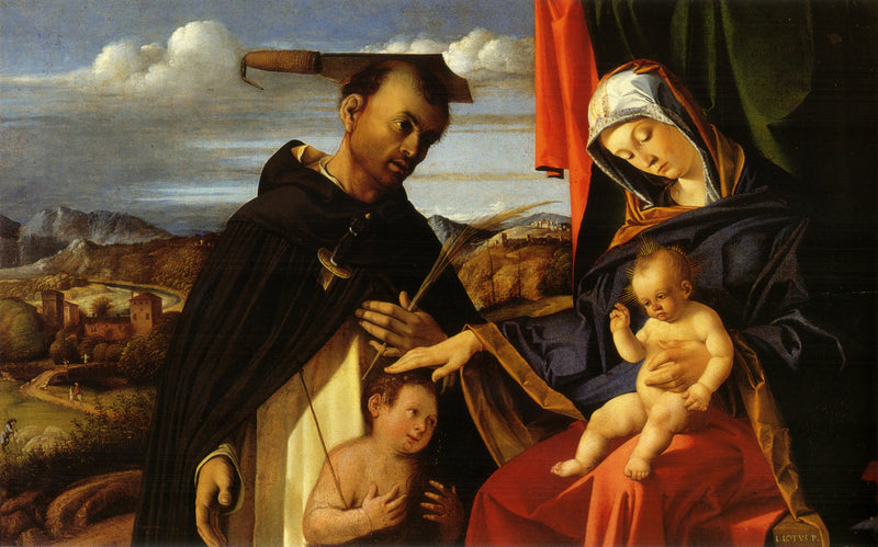 Jomfru med barnet med Sankt Peter martyr - Lorenzo Lotto