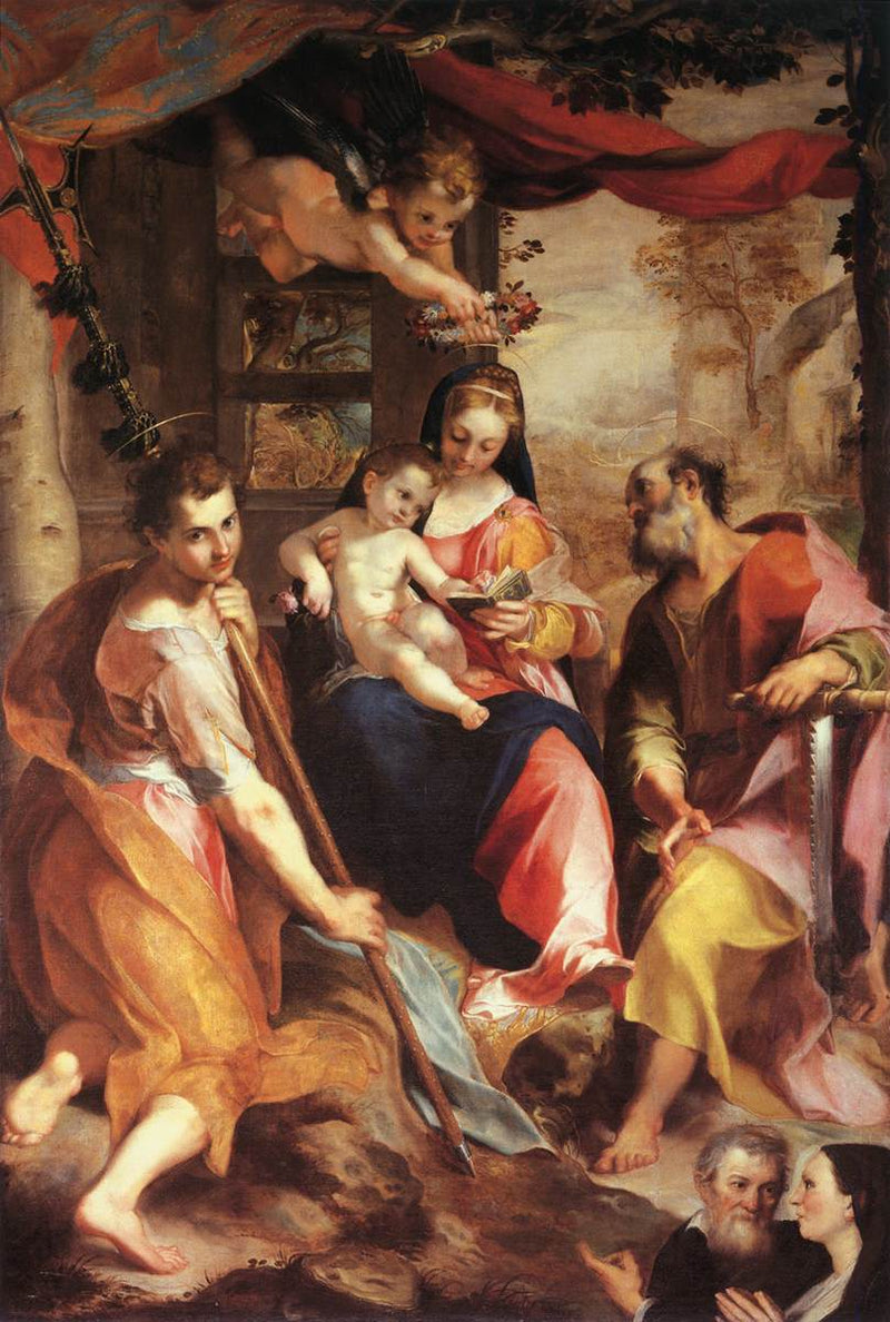 Jomfru med barnet med Sankt Simon og Sankt Judas - Federico Barroci
