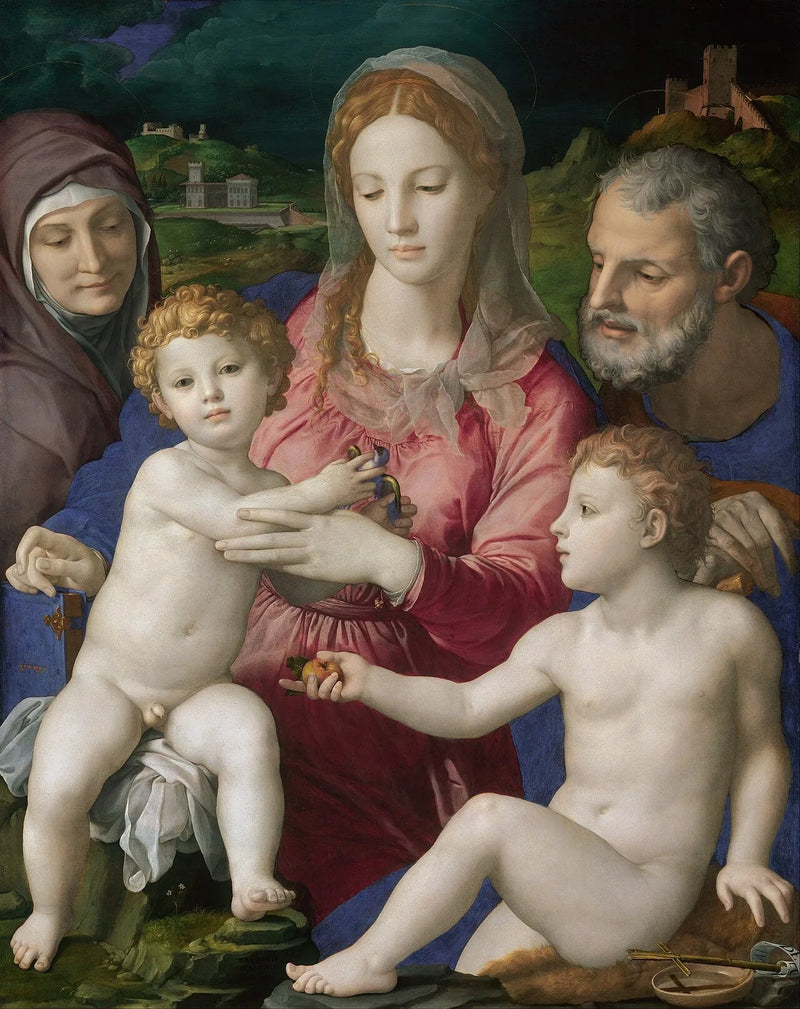 Jomfru med barnet med Sankt Anna - Bronzino