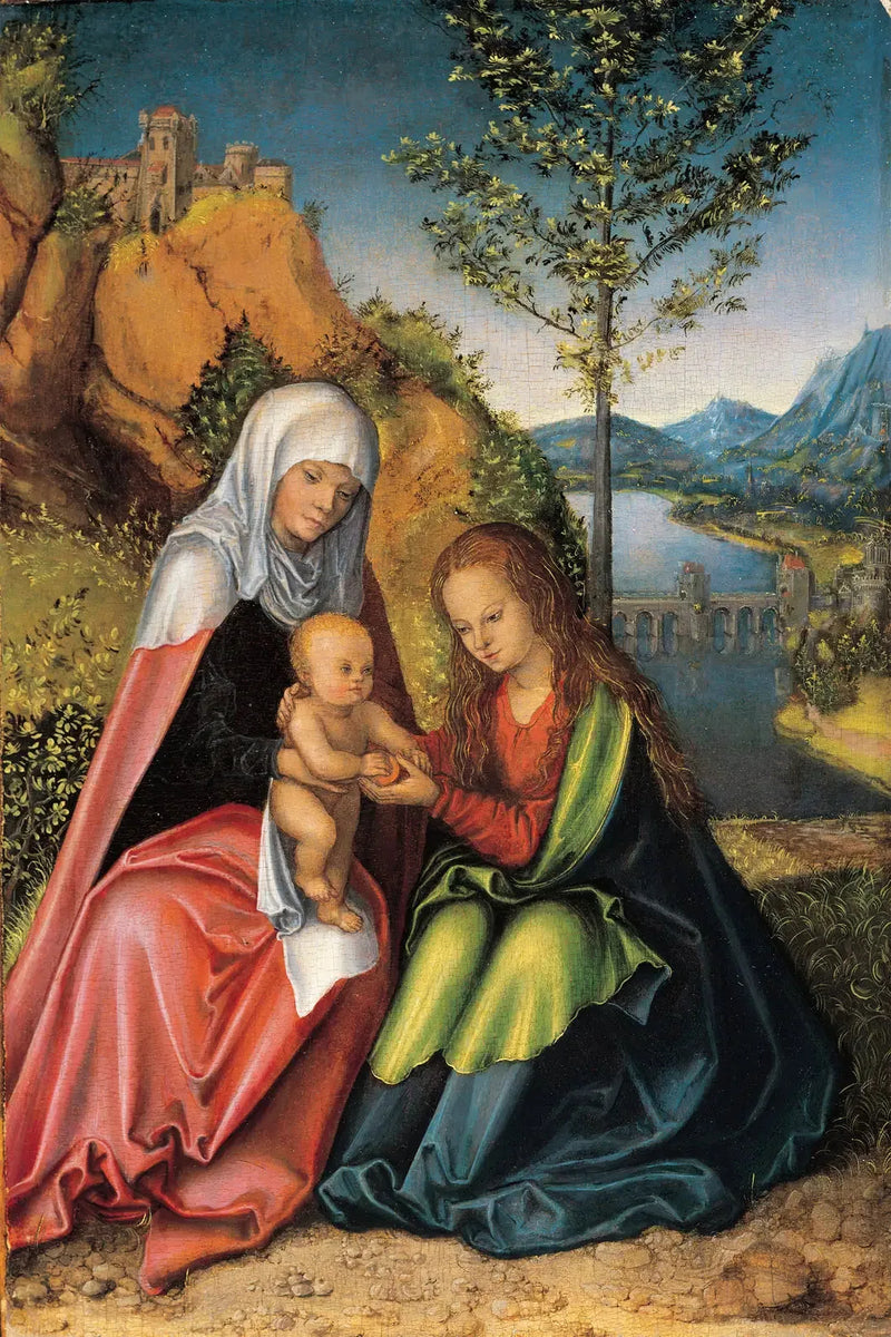 Jomfru med barnet med helgeninde Anne - Lucas Cranach den Ældre