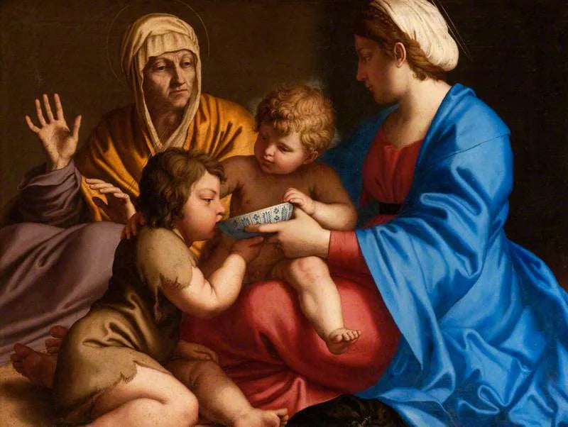 Vierge à l'Enfant avec sainte Élisabeth et l'Enfant-Baptiste (d'après Annibale Carracci) - Giovanni Battista Salvi image 1 reproduction réalisée par Alpha Reproduction
