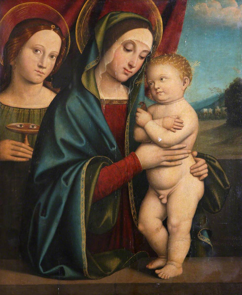 Jomfru med barnet med Sankt Lucia - Francesco Francia