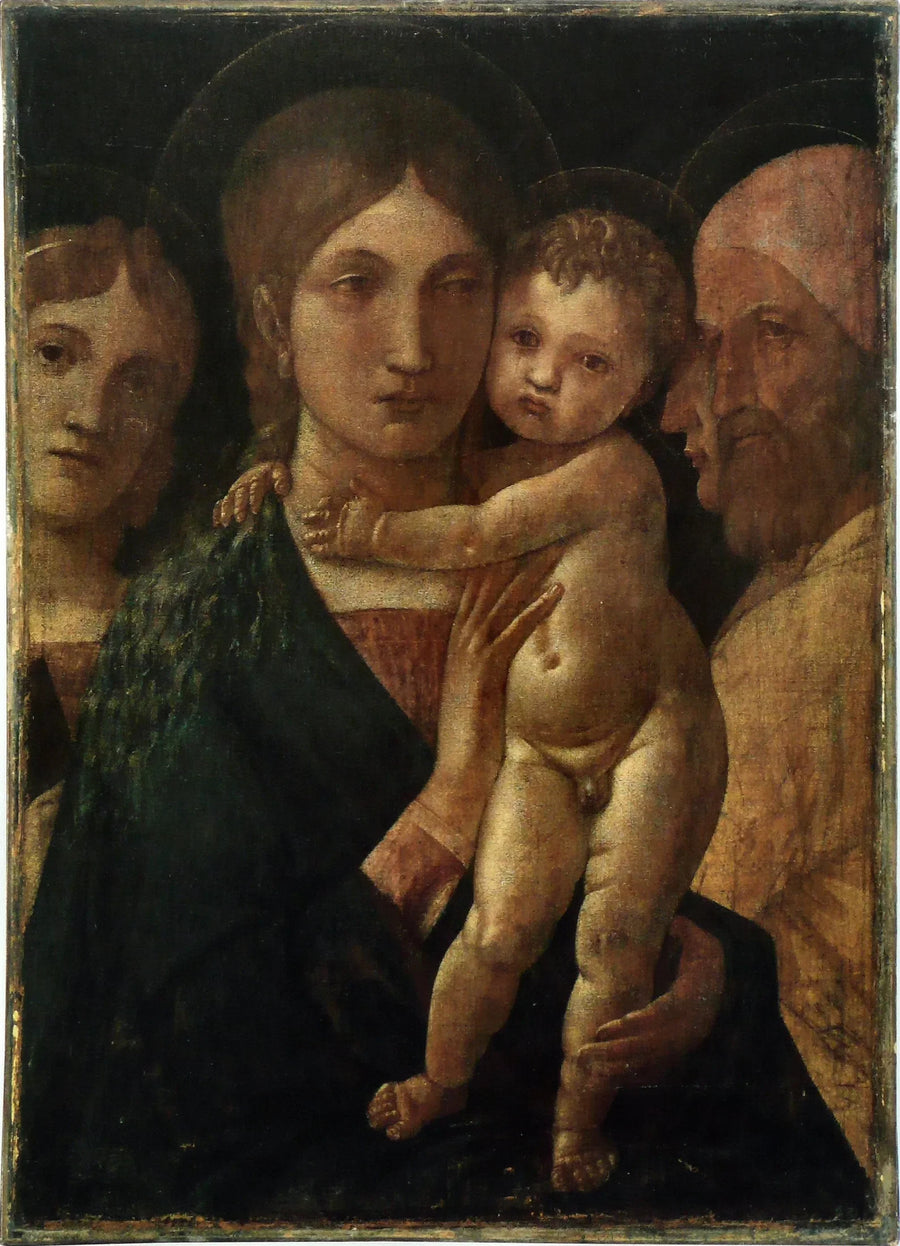 Jomfru med barnet med tre helgener - Andrea Mantegna