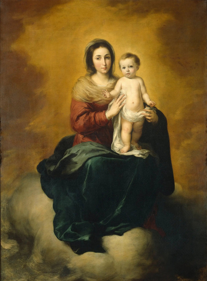 Jomfru med barnet. - Bartolomé Esteban Murillo