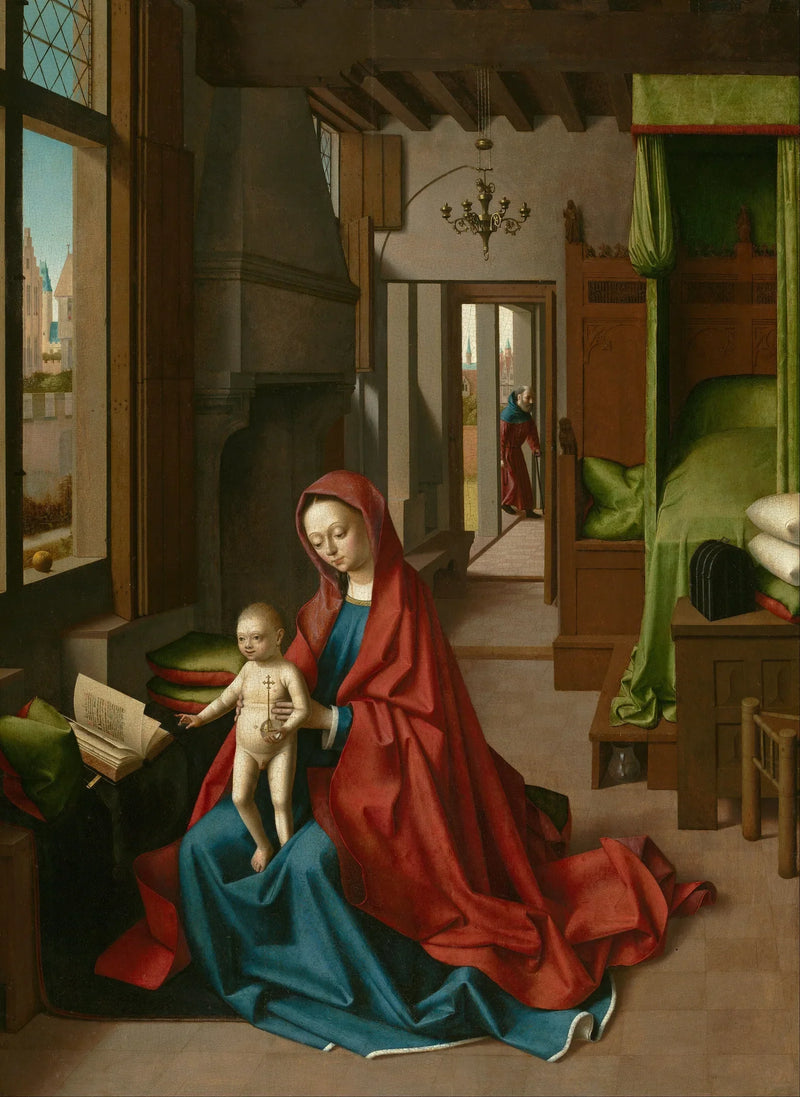 Jomfru med barnet i et indendørs hjemmemiljø - Petrus Christus
