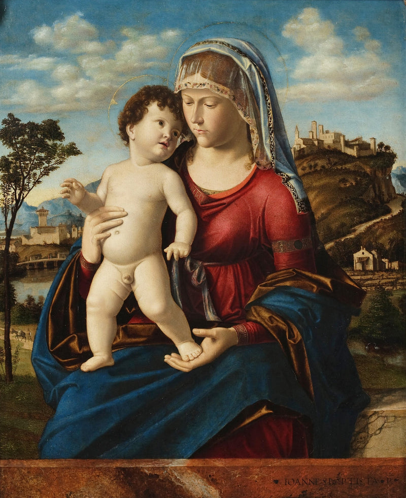 Jomfru med barnet i et landskab - Cima da Conegliano