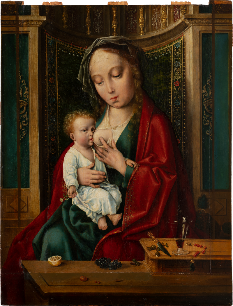 Jomfru med barnet i en niche - Joos van Cleve