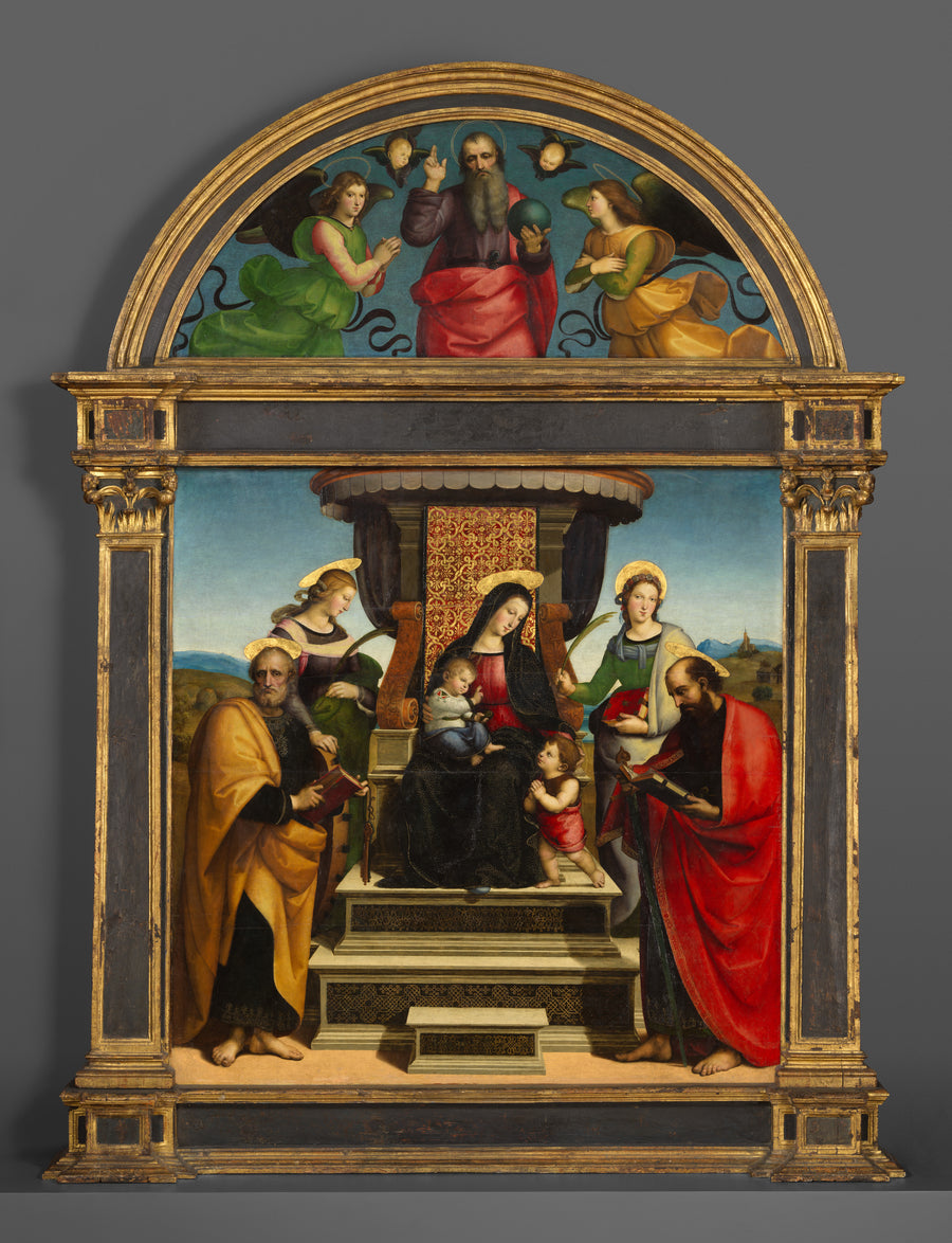 Vierge à l’Enfant en trône avec des saints - Raphael